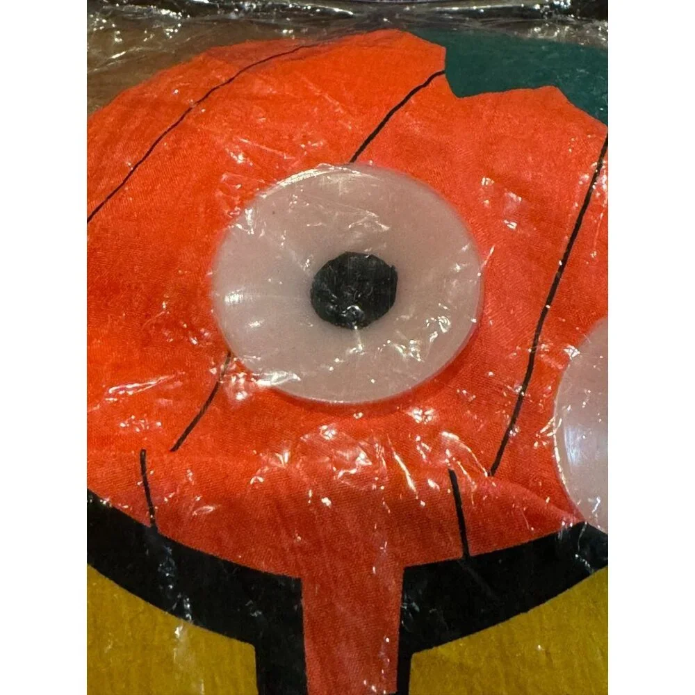 NEW 🎃 Vintage 1995 Magic Creations Plush Pumpkin Window‎ Stick-Up 🎃